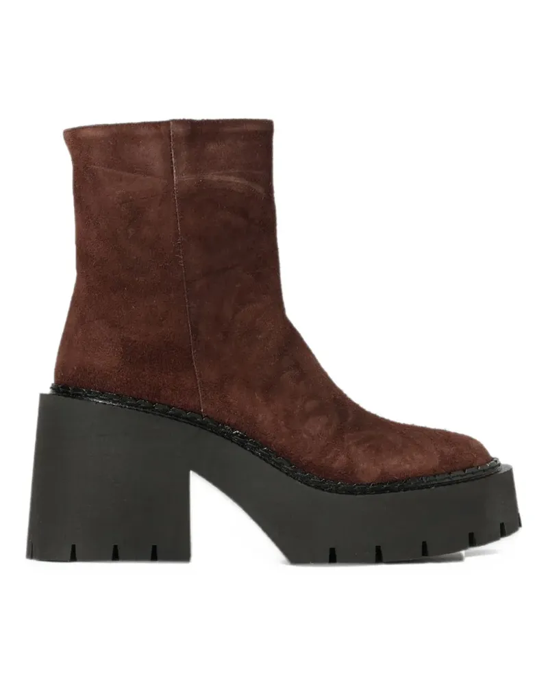 Vic Matié suede platform ankle boots - Braun Braun