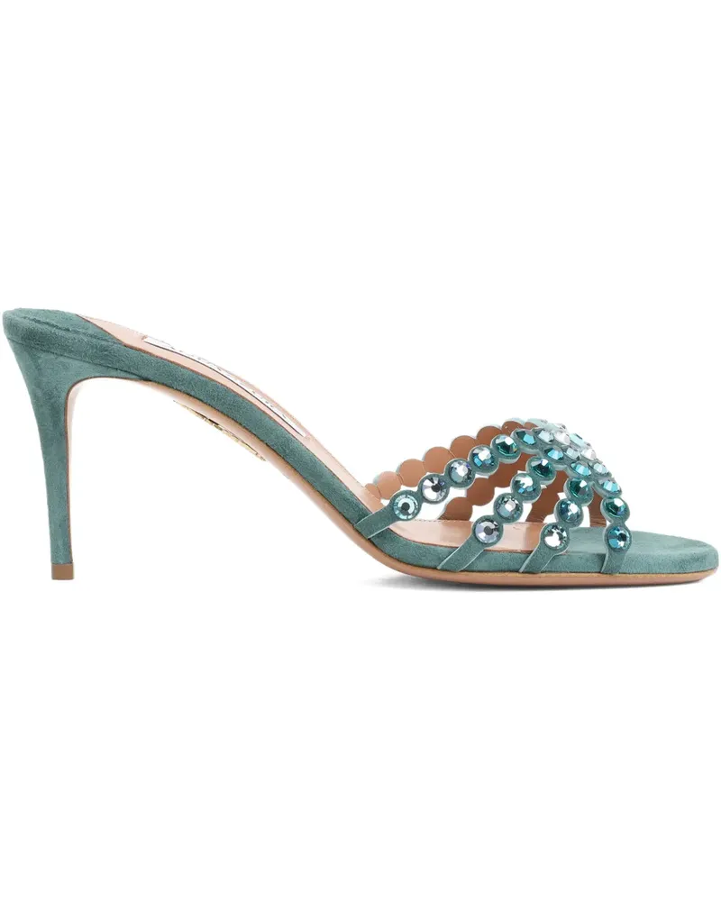 Aquazzura Tequila Mules 75mm - Blau Blau
