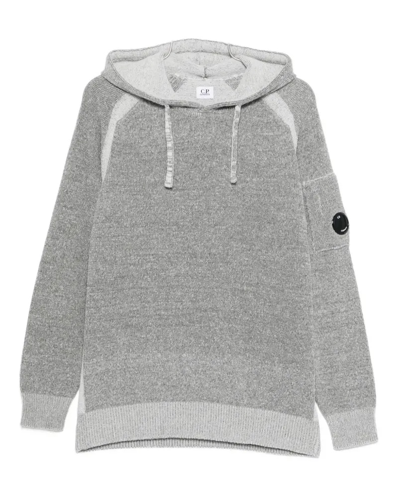 C.P. Company patch-pocket knitted hoodie - Grau Grau