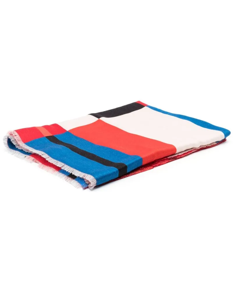 Etro Karierte Decke mit grafischem Print - Rot Rot