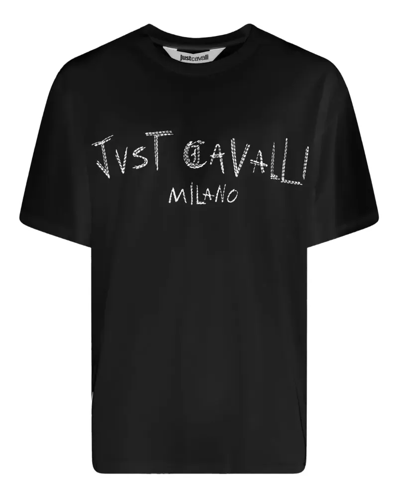 Just Cavalli T-Shirt mit Logo-Print - Schwarz Schwarz