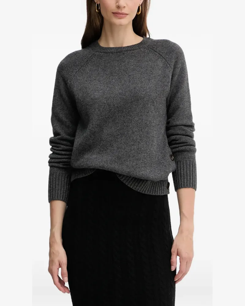Silvian Heach Pullover mit Raglanärmeln und Knopfdetail - Grau Grau