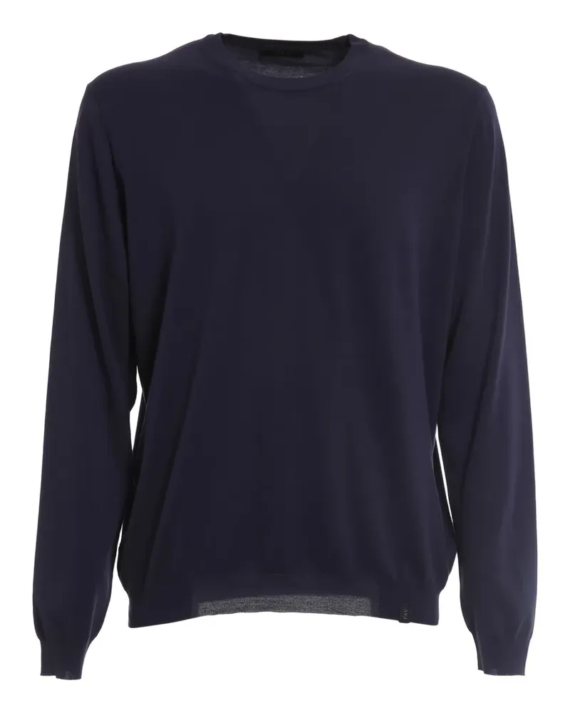 Fay Pullover mit Rundhalsausschnitt - Blau Blau