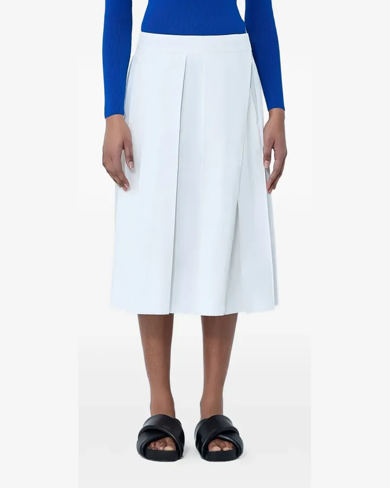 Jil Sander A-line pleated midi skirt - Weiß Weiß