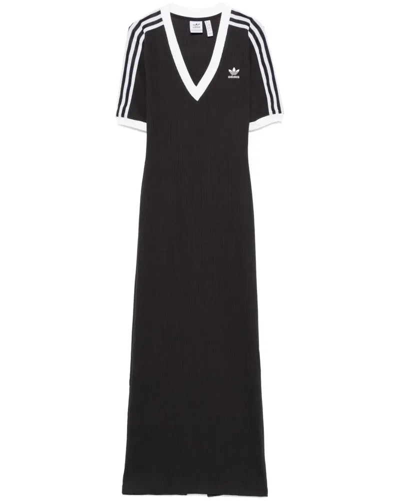 adidas 3-Stripes Maxikleid - Schwarz Schwarz