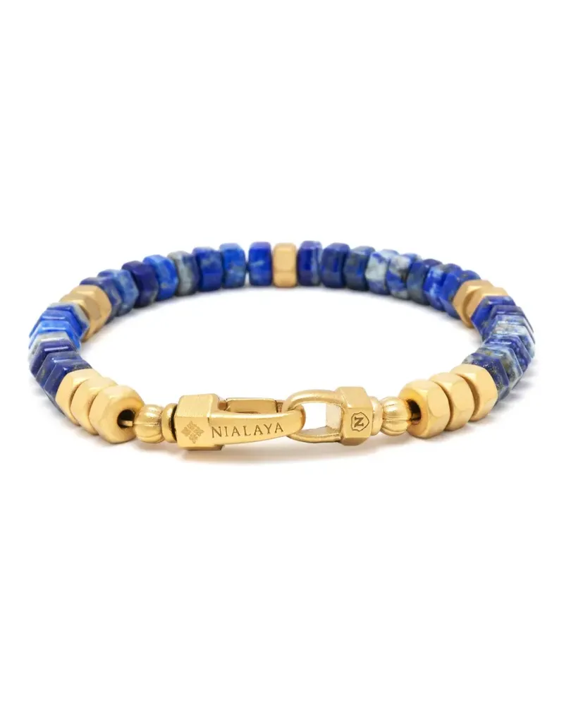Nialaya Armband mit Perlendetail - Blau Blau