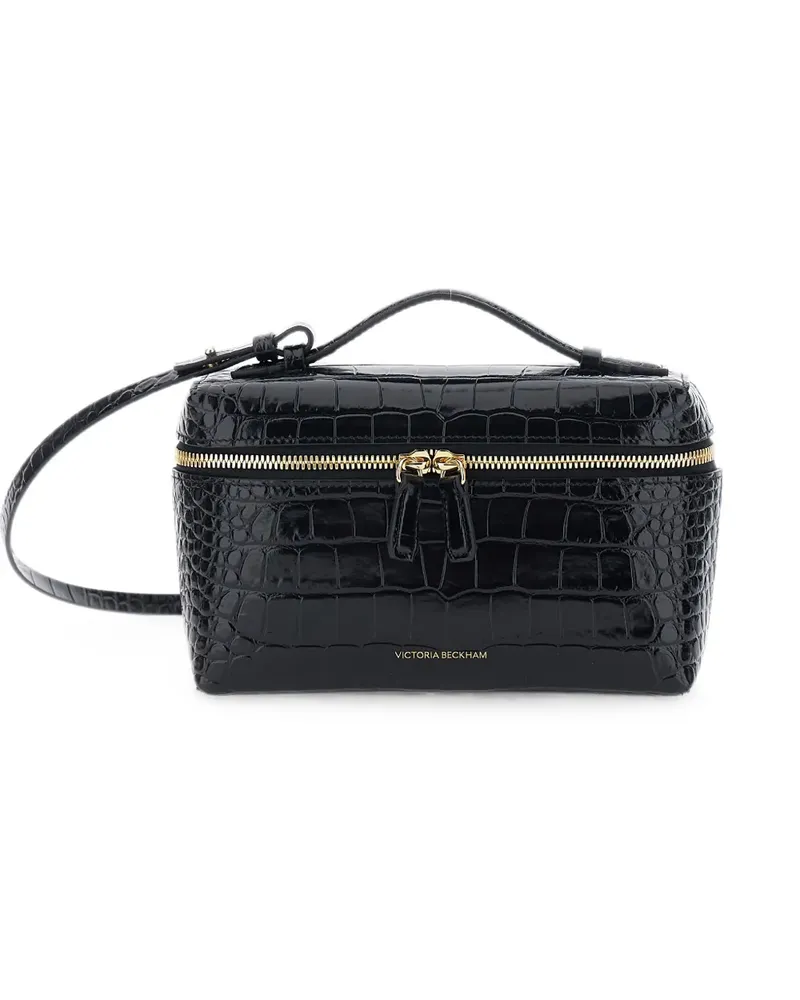 Victoria Beckham Dorian croc-effect vanity cross body mini bag - Schwarz Schwarz