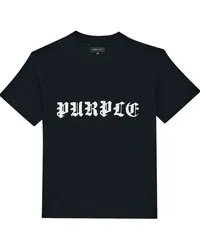 PURPLE BRAND Gothic Wordmark T-Shirt Schwarz