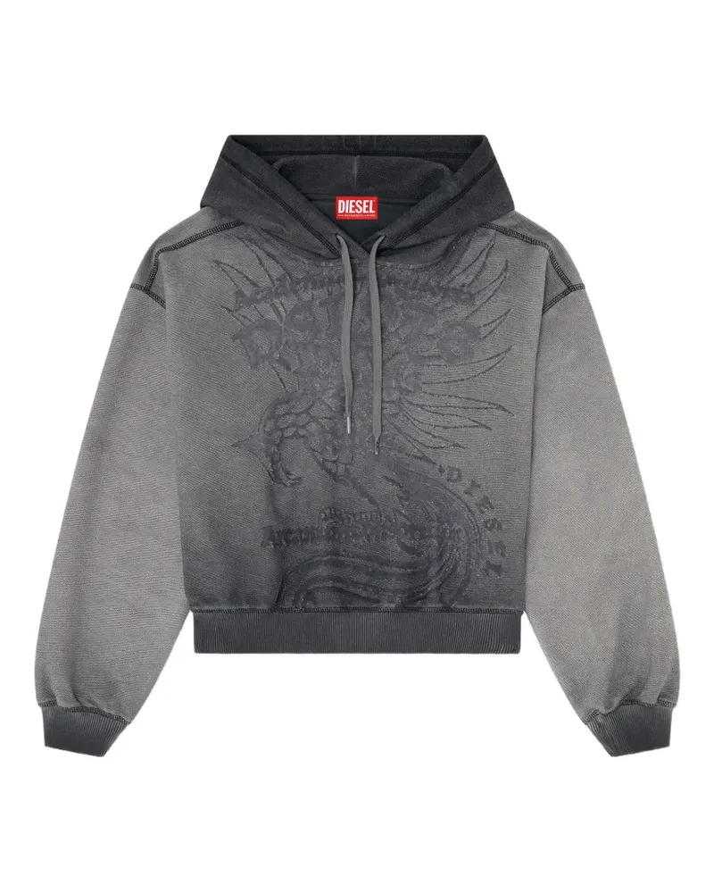 Diesel hoodie with dévoré print - Grau Grau