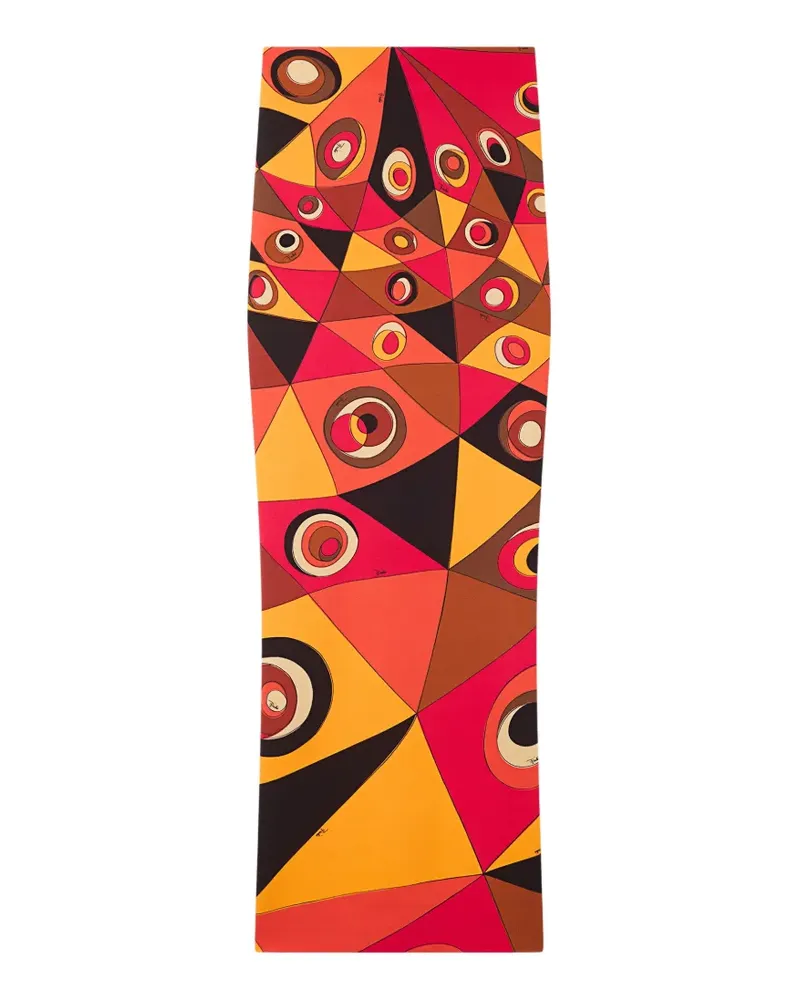 Emilio Pucci Occhi print long skirt - Orange Orange