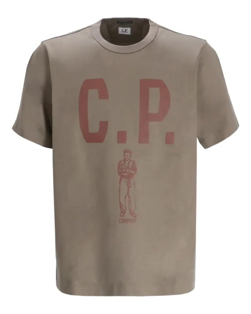 C.P. Company T-Shirt mit grafischem Print - Braun Braun