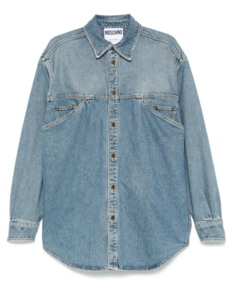 Moschino Klassisches Jeanshemd - Blau Blau