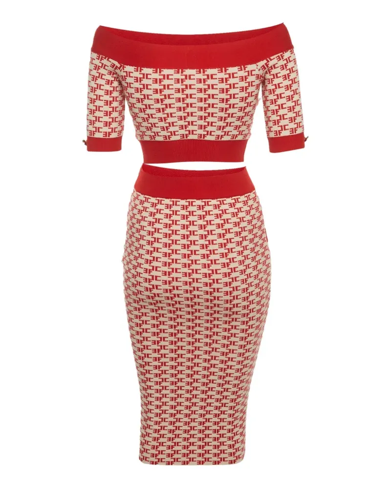 Elisabetta Franchi monogram jacquard set - Rot Rot