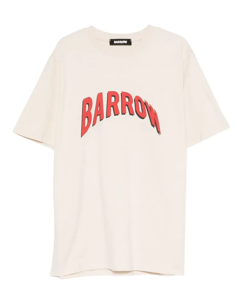 BARROW Kurzärmeliges T-Shirt mit Logo-Print - Nude Nude