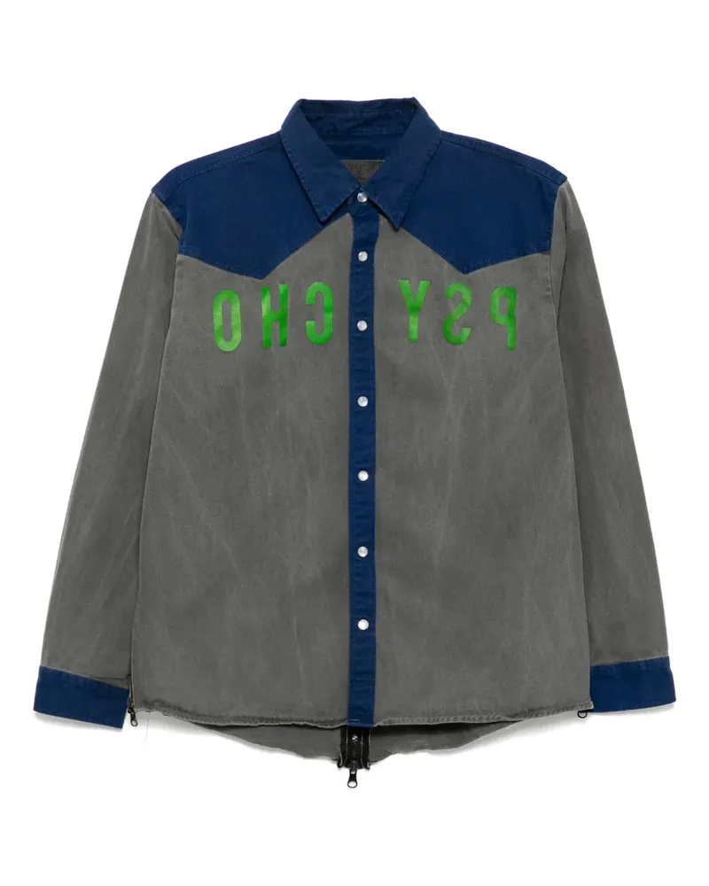 Stain Shade Hemd mit Logo-Print - Grau Grau
