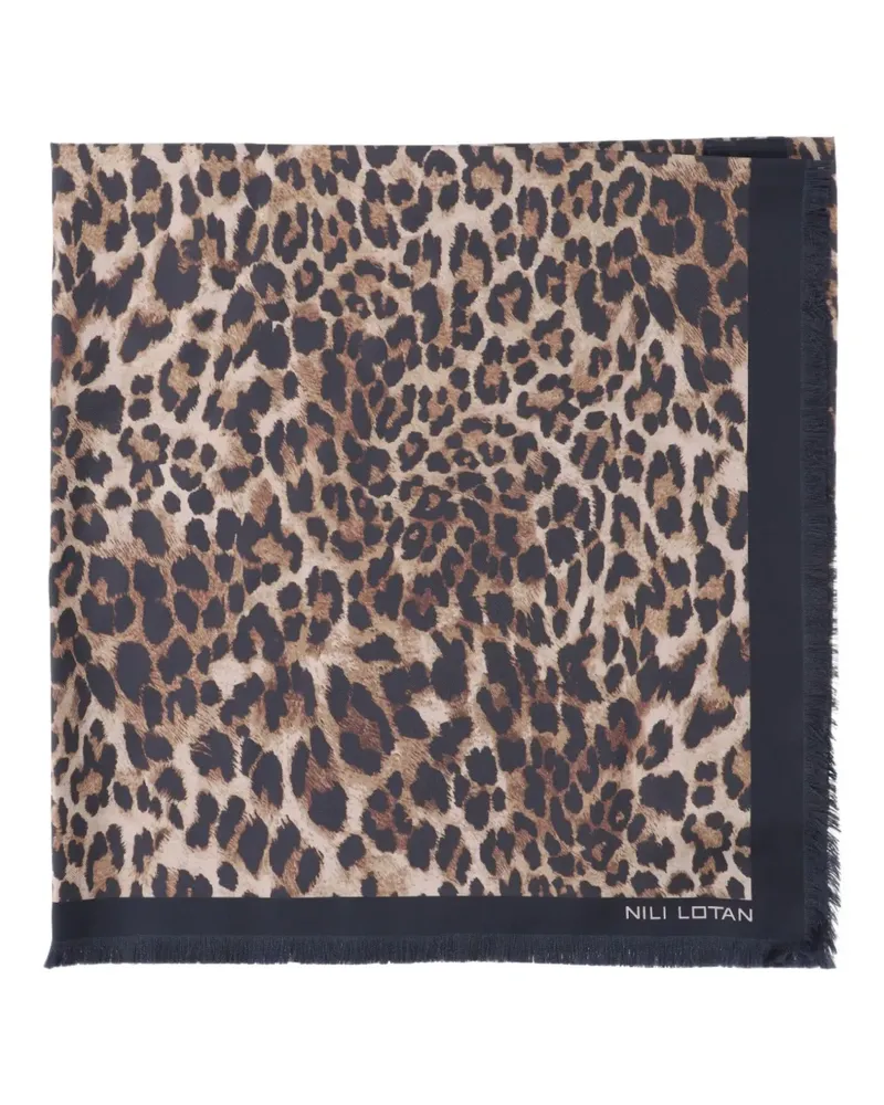 Nili Lotan Schal mit Leoparden-Print - Braun Braun
