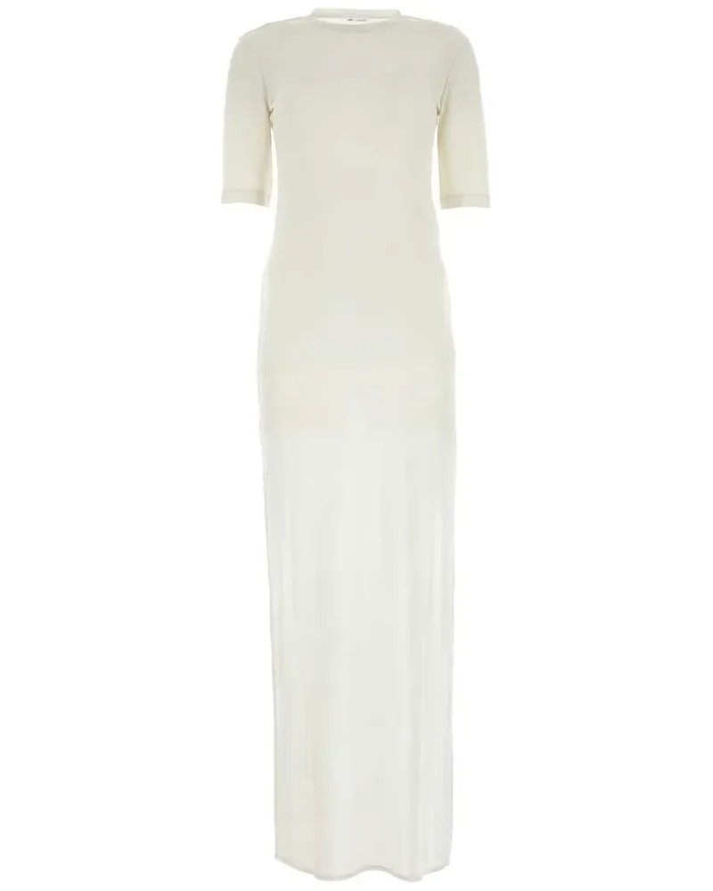 AMI Paris Semi-transparentes Maxikleid - Weiß Weiß