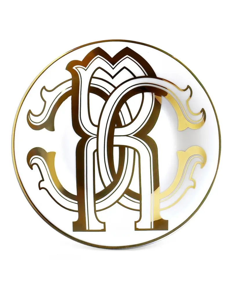 Roberto Cavalli Home monogram bread plate (set of two) - Weiß Weiß