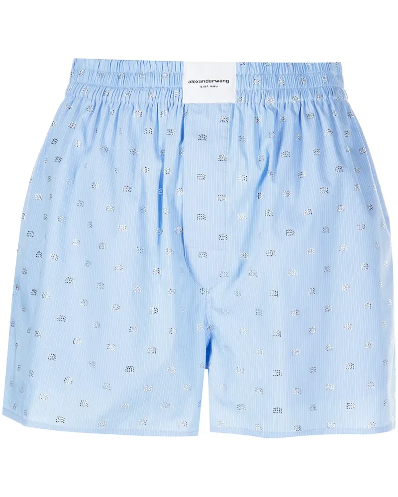Alexander Wang Shorts mit Nadelstreifen - Blau Blau
