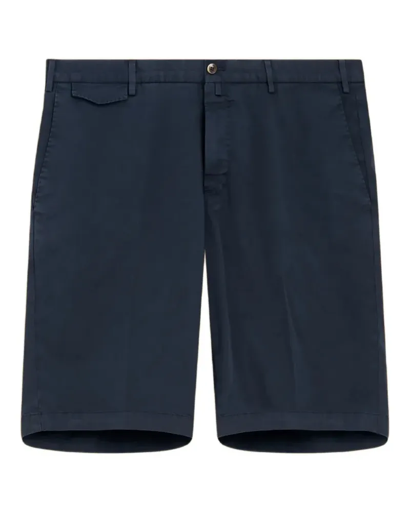 PT TORINO button-fastening stretch cotton chino shorts - Blau Blau