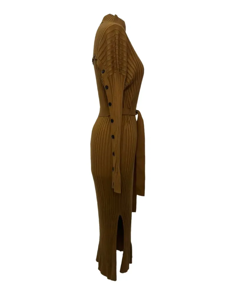 Proenza Schouler ribbed-knit belted dress - Braun Braun