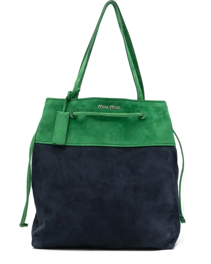 Miu Miu colourblock tote bag - Blau Blau