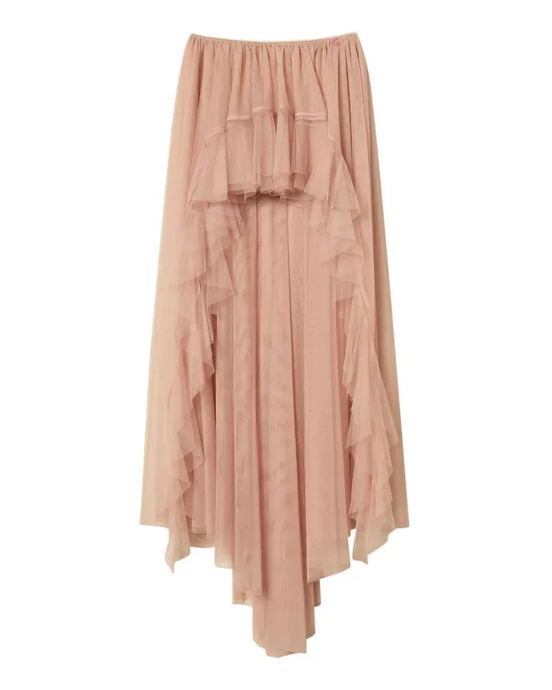 Twin-Set x Myfo asymmetric tulle skirt - Nude Nude