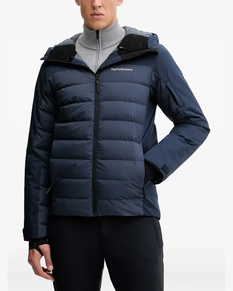 Peak Performance Shred quilted hooded skiwear - Blau Blau