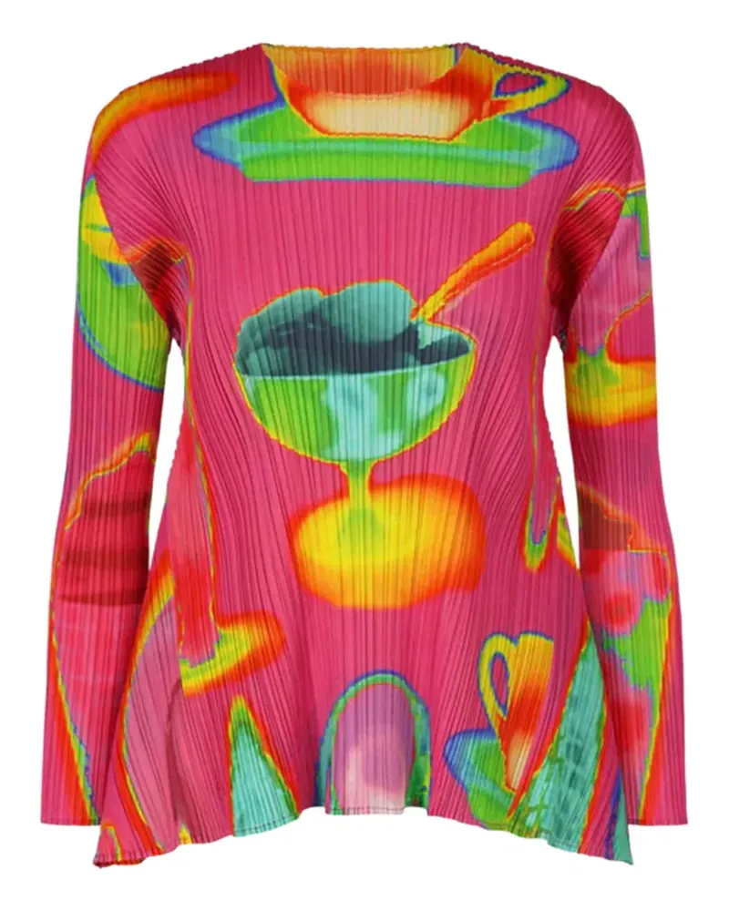 Issey Miyake Hemd mit Falten - Rosa Rosa
