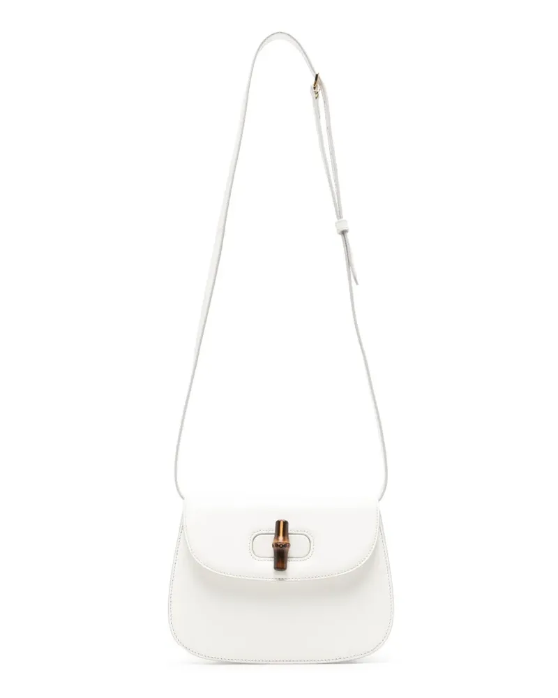 Gucci Mini Bamboo-Schultertasche - Weiß Weiß