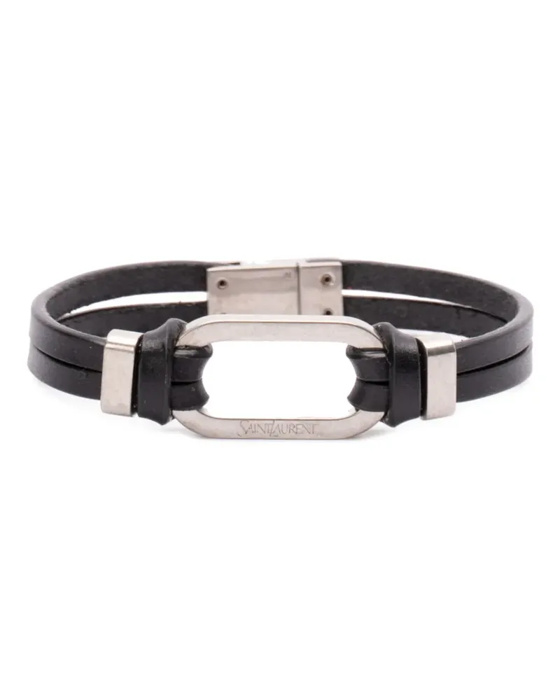 Saint Laurent Armband aus Leder - Schwarz Schwarz