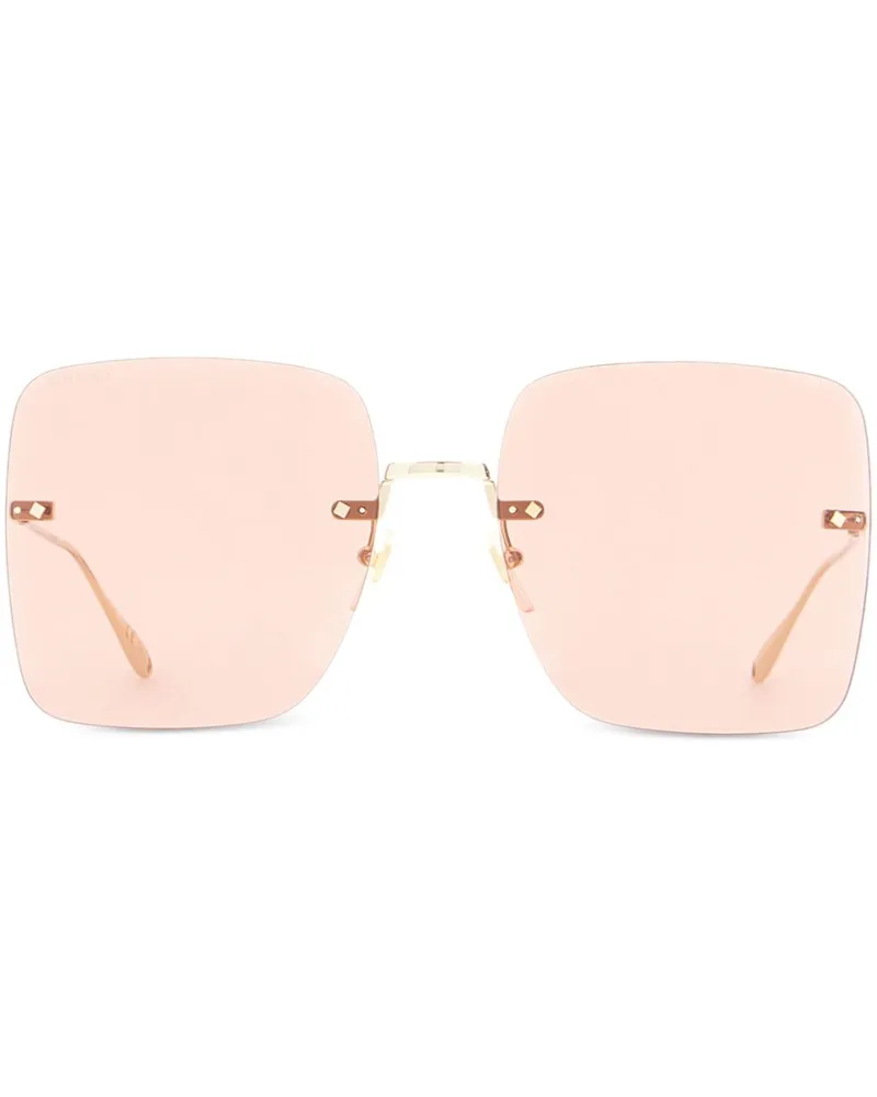 Gucci Eckige Sonnenbrille - Gold Gold