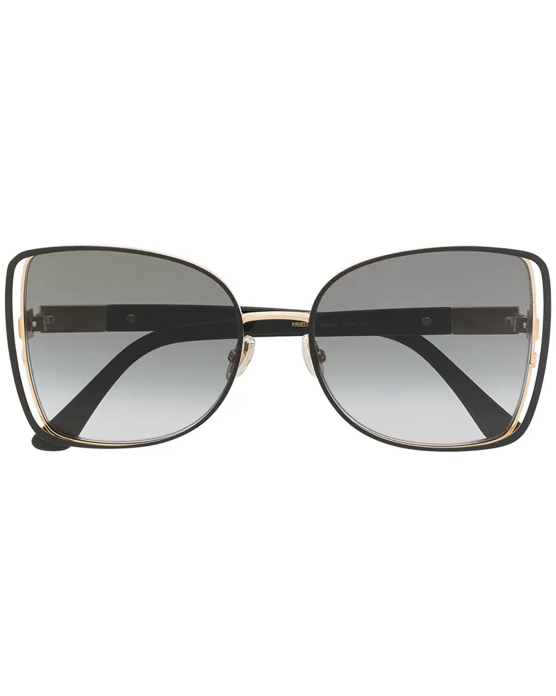 Jimmy Choo Eckige Sonnenbrille - Schwarz Schwarz