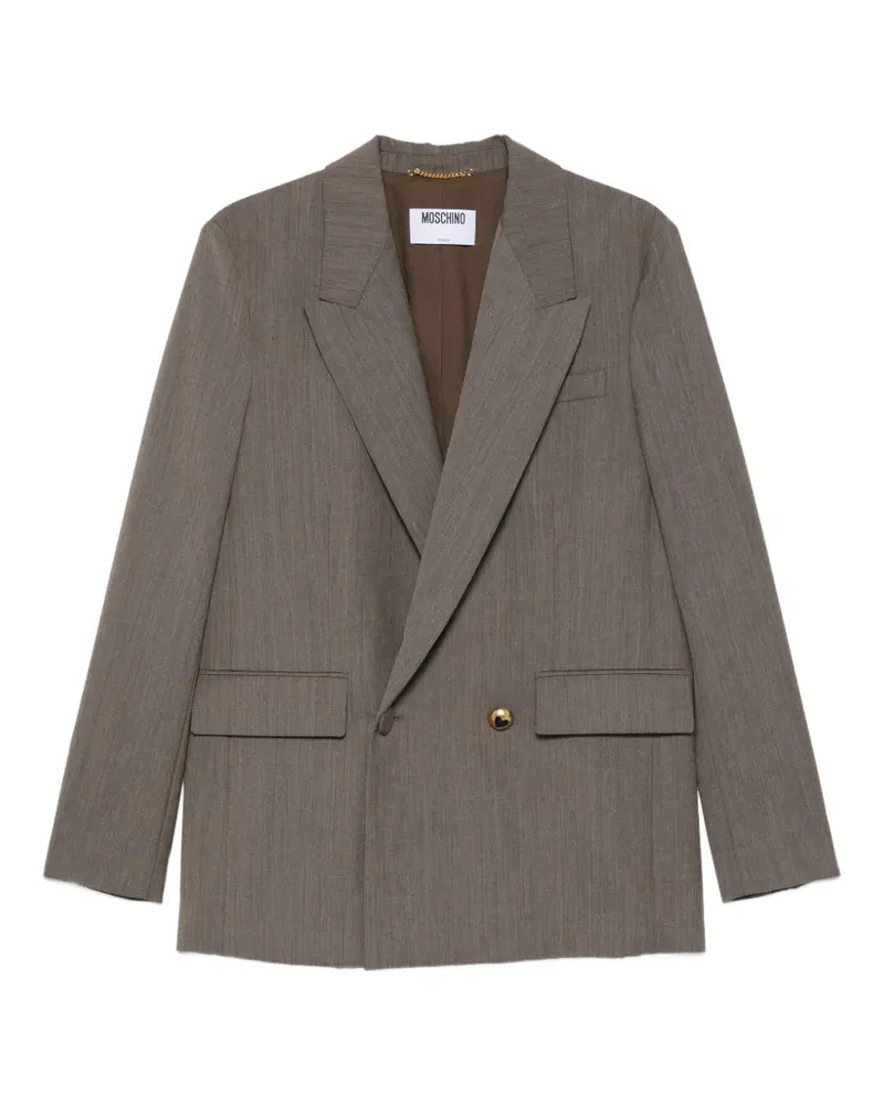 Moschino Doppelreihiger Blazer mit Herzknöpfen - Braun Braun