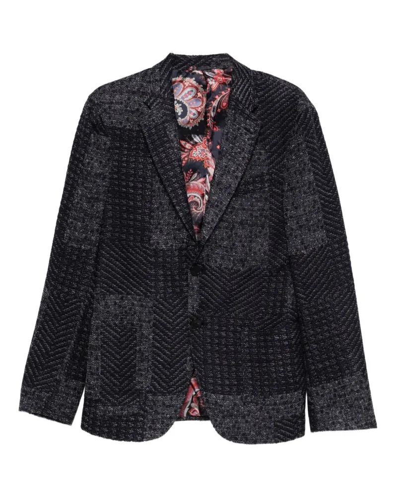 Etro Jacke mit Paisley-Futter - Blau Blau