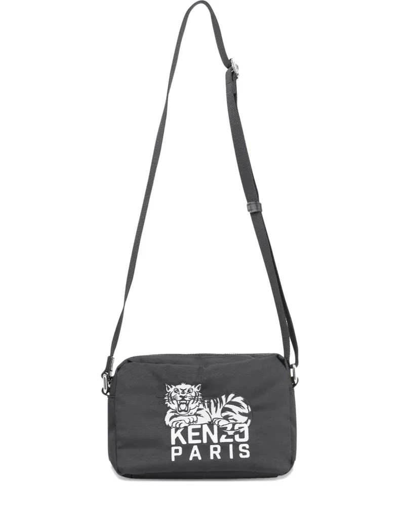 Kenzo Kuriertasche mit Tigerstickerei - Schwarz Schwarz