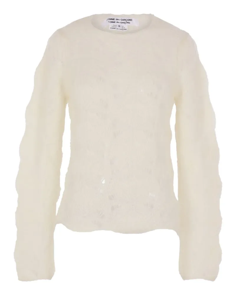 Comme des Garçons open-work long-sleeve sweater - Nude Nude