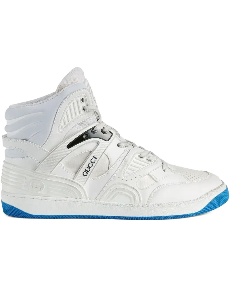 Gucci Basket High-Top-Sneakers - Weiß Weiß