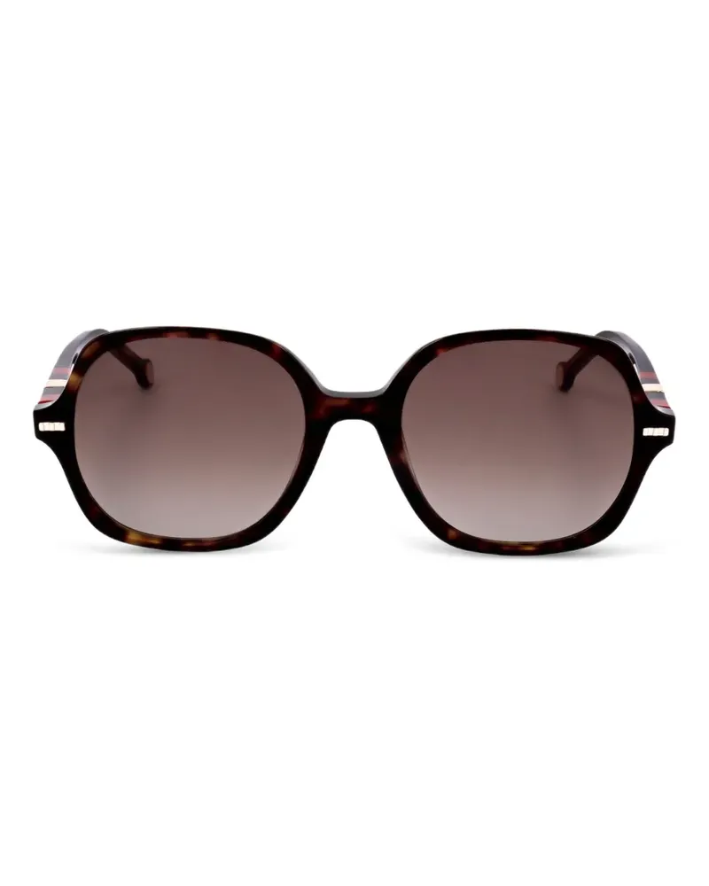 Carolina Herrera New York Geometrische Sonnenbrille in Schildpattoptik - Braun Braun