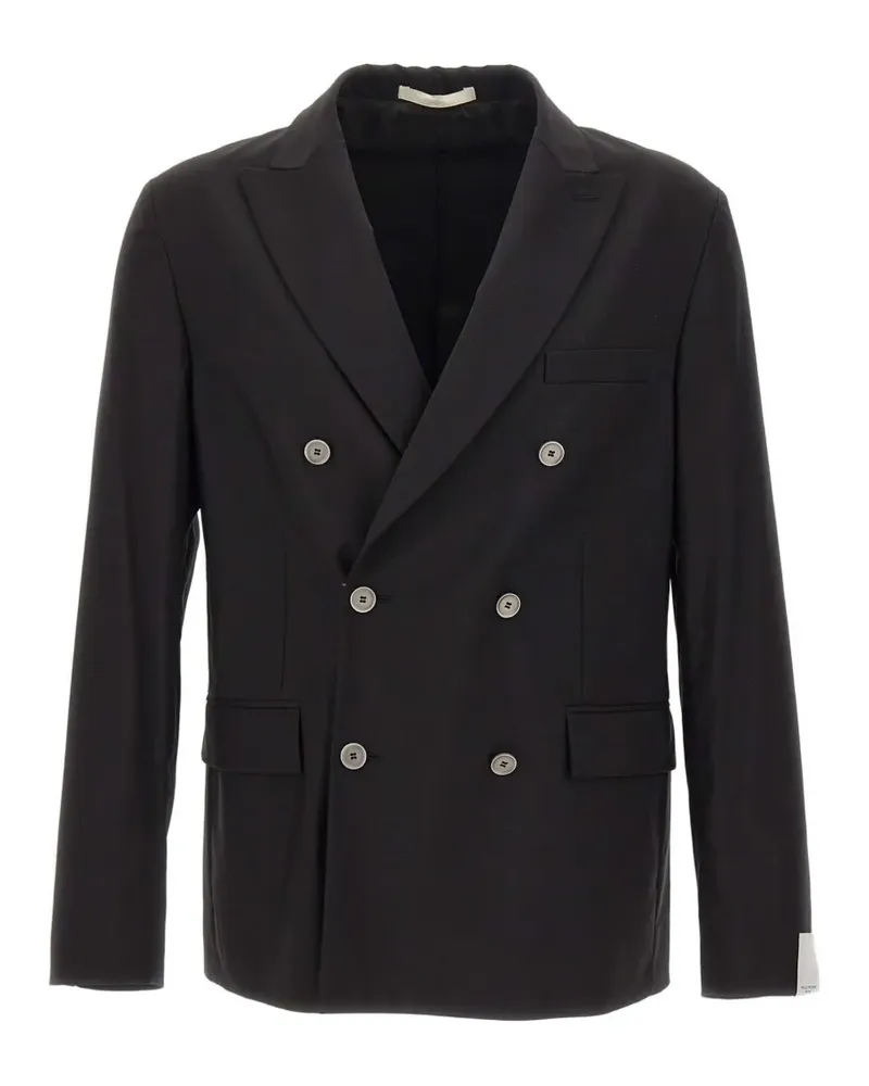 Paolo Pecora Milano double-breasted flap pocket blazer - Schwarz Schwarz