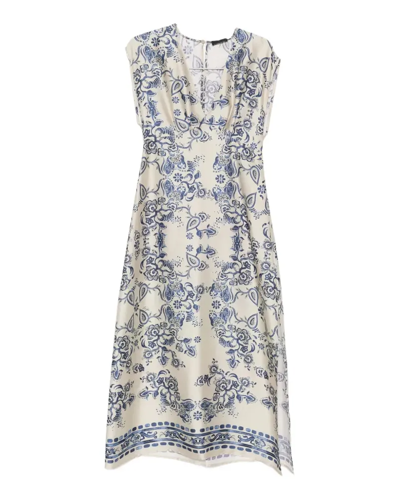 Liu Jo V-neck floral-print maxi dress - Nude Nude