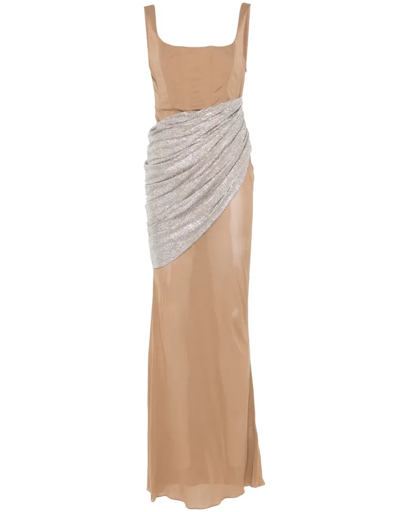 Giuseppe di Morabito Abendkleid mit Strassverzierung - Braun Braun