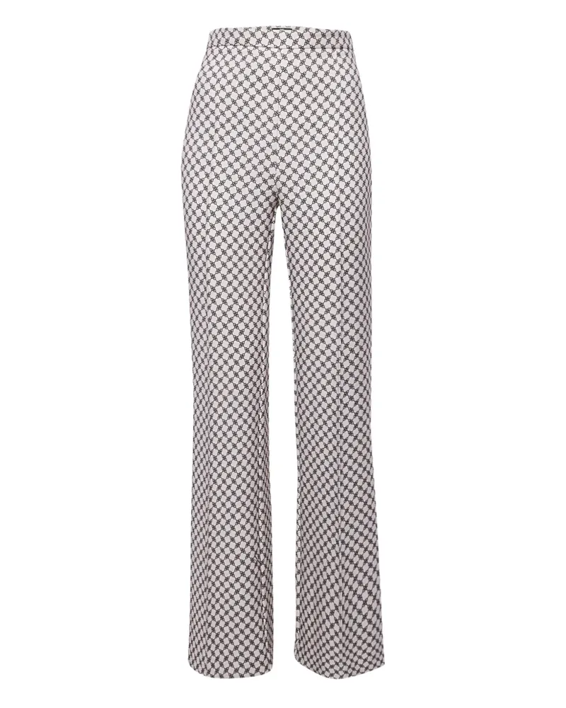 Elisabetta Franchi Verzierte Hose mit Logo-Print - Nude Nude