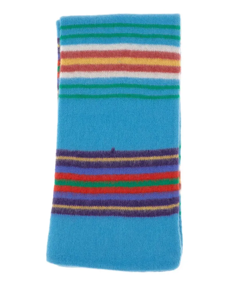 Howlin' striped-pattern scarf - Blau Blau