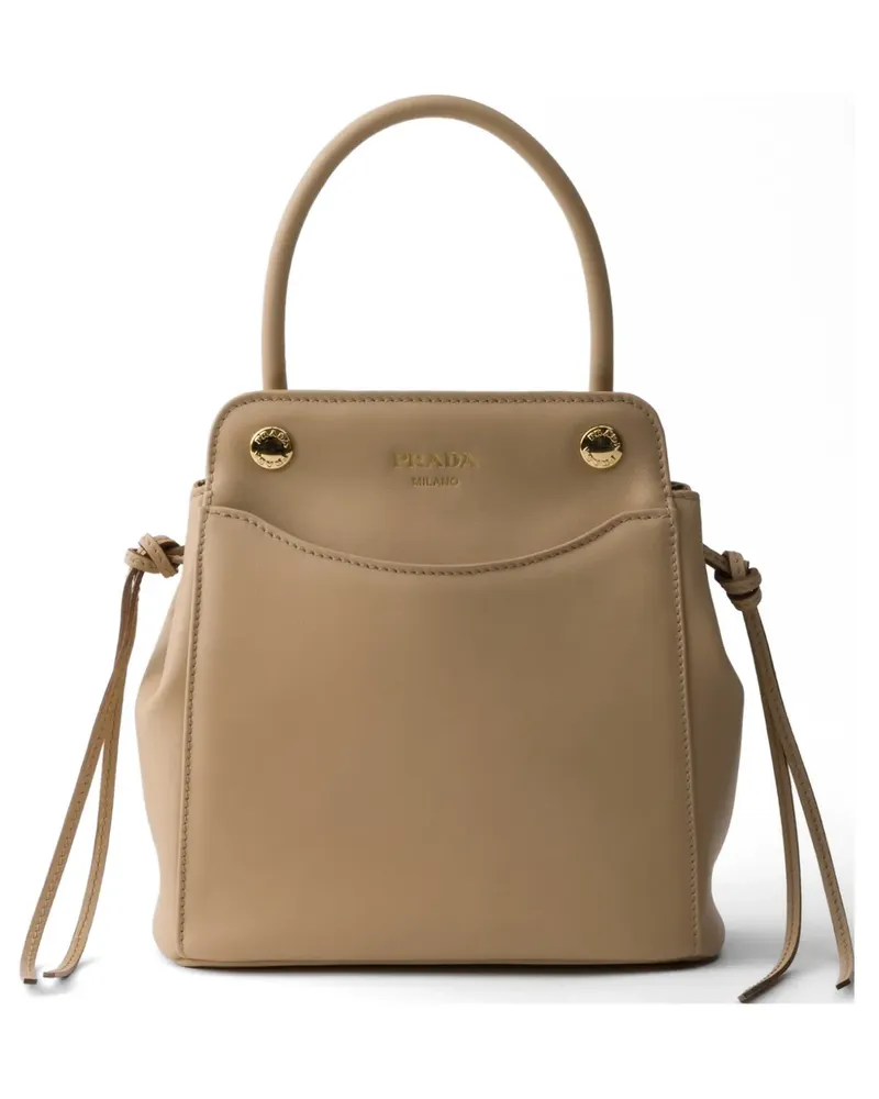 Prada Carry mini leather handbag - Nude Nude