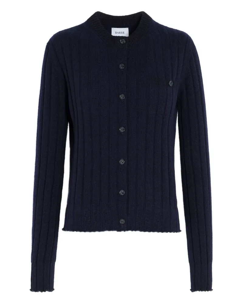 Barrie Gerippter Cardigan - Blau Blau