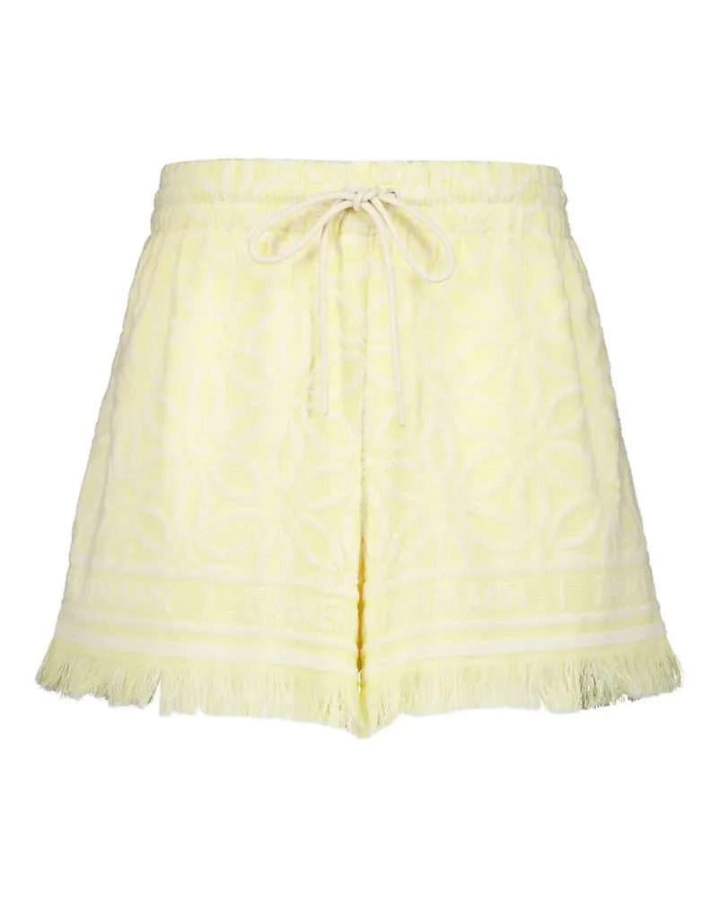 Zimmermann Coco Jacquard-Shorts mit Fransen - Gelb Gelb
