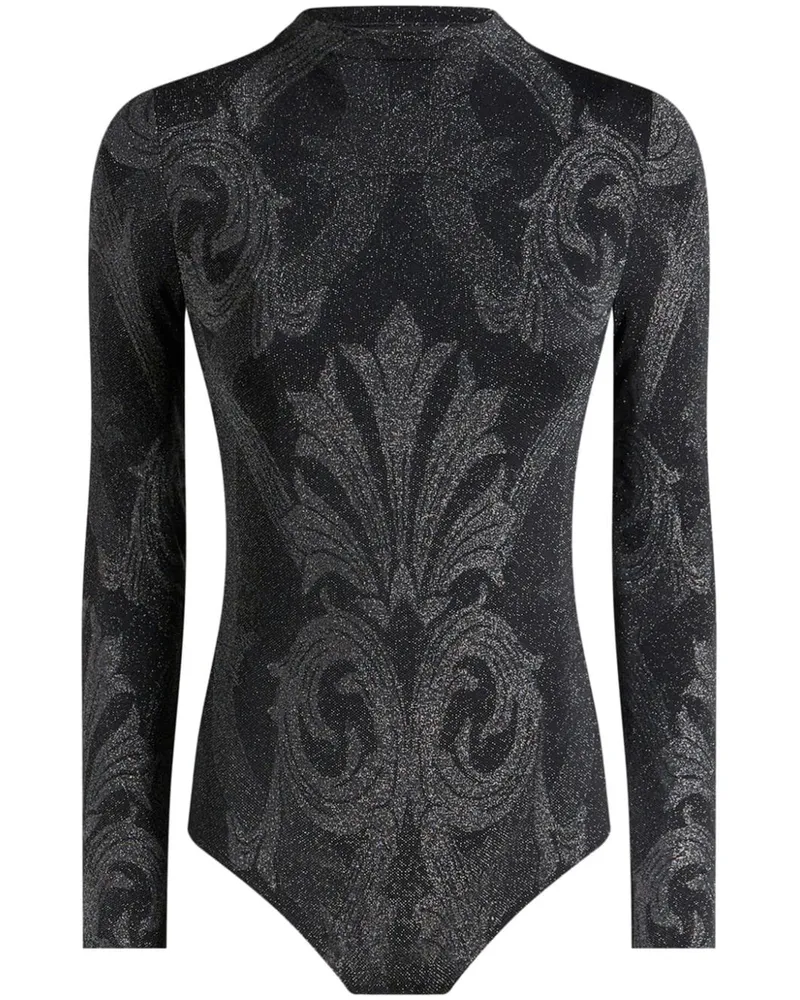 Etro Jacquard-Body im Metallic-Look - Schwarz Schwarz