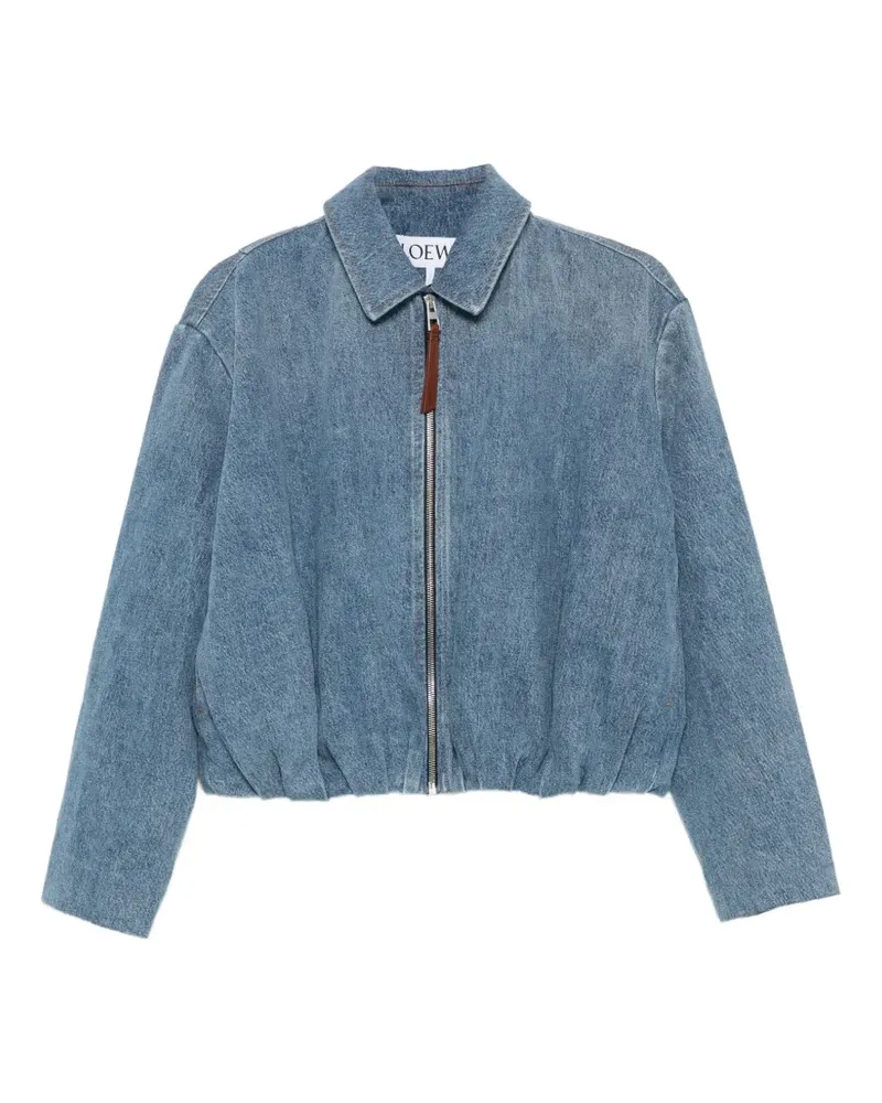 Loewe Drapierte Jeansjacke - Blau Blau