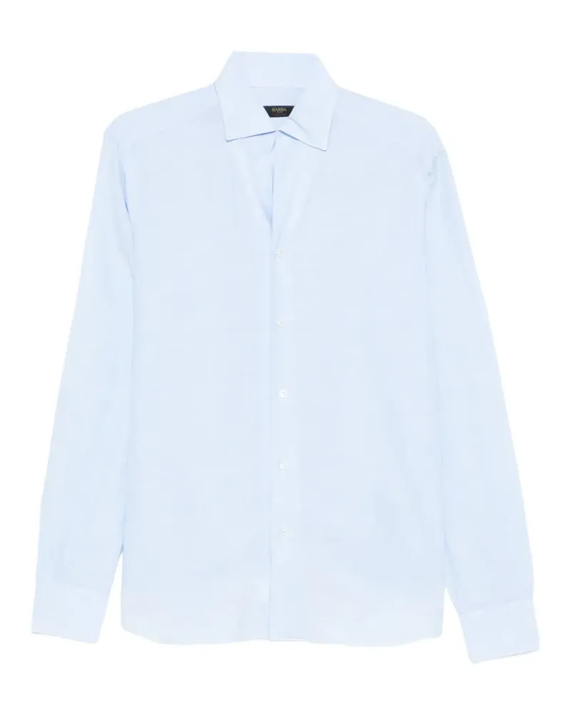 BARBA slub-texture shirt - Blau Blau